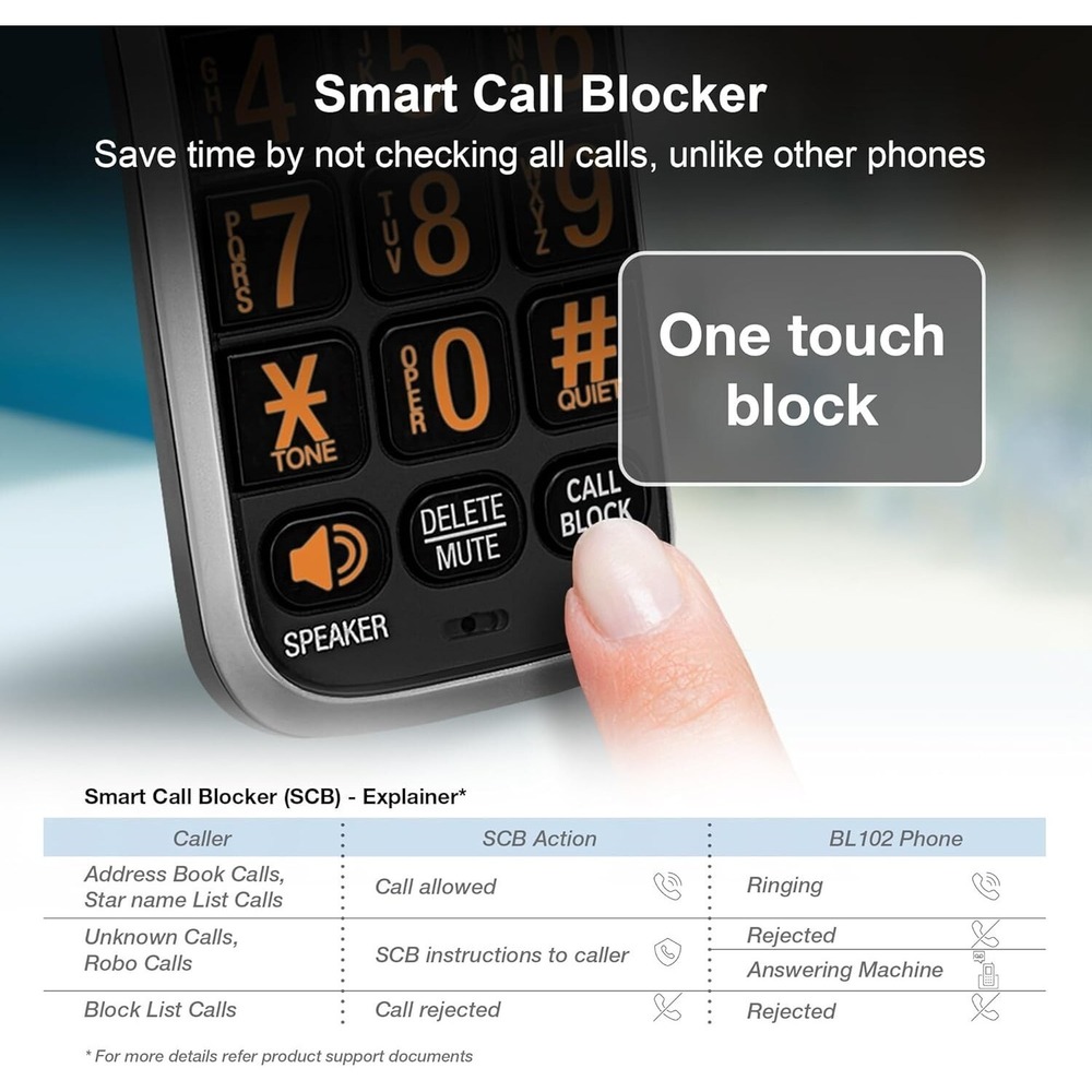AT&T BL102 DECT 6.0 Cordless Phone Answering Machine Call Blocking Silver - Picture 12 of 13